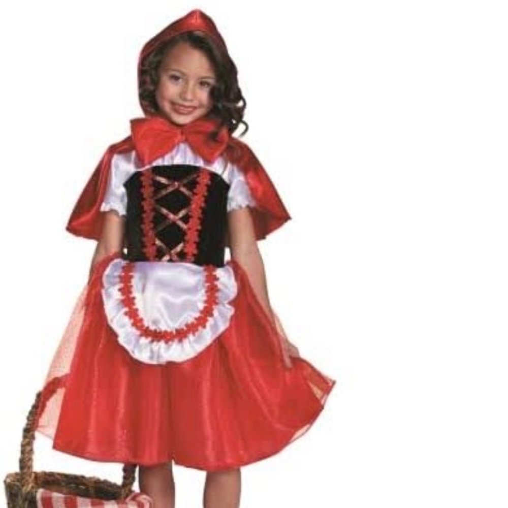 Costume Girls Storybook Lil Red Riding Hood  size M 7/8